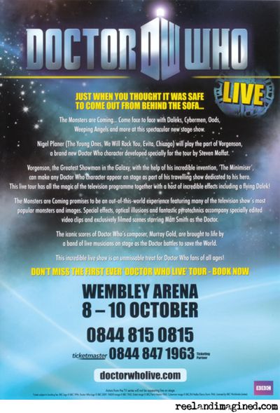 Flyer for Doctor Who Live Flyer for Doctor Who Live