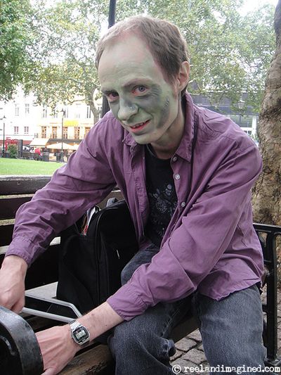 Putting on zombie make-up at FrightFest 2009 Putting on zombie make-up at FrightFest 2009