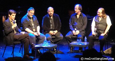 Discussion panel at Sound Of Fear, Southbank Centre, 4 September 2011. L-R: Interviewer, Stephen Thrower, Harry Manfredini, Alan Howarth, Kim Newman Discussion panel at Sound Of Fear, Southbank Centre, 4 September 2011. L-R: Interviewer, Stephen Thrower, Harry Manfredini, Alan Howarth, Kim Newman